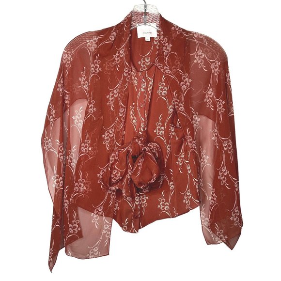 Cinq à Sept Silk Crop Top Small - Picture 1 of 6